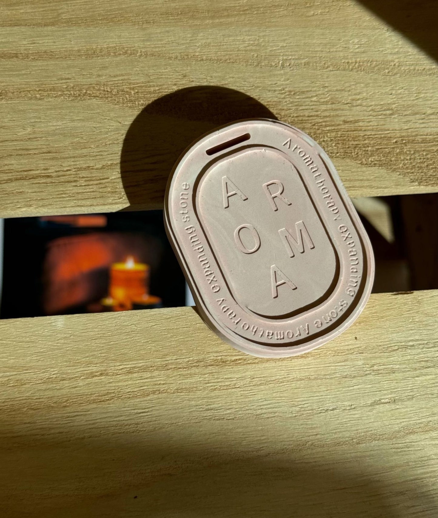 Diffusore portatile rosa per ambiente in polvere di ceramica, con design elegante e fragranza inclusa